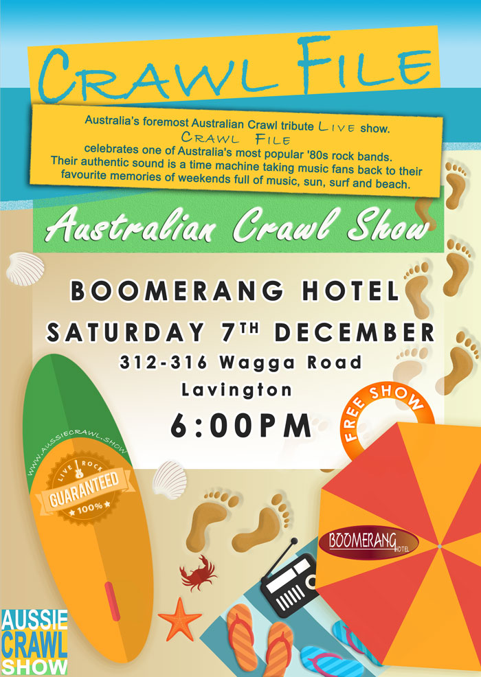 Aussie Crawl Show @ the boomerang hotel